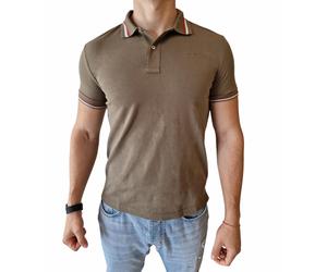 Polo manica corta da uomo Geox verde militare