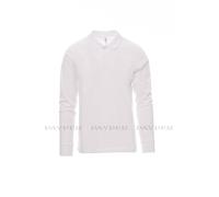 PAYPER Florence Polo da Uomo a Manica Lunga 100% Cotone Colletto Polsino a Costine Spacchetti Laterali Rinforzo Sagomato retrocollo Bianco (S)