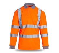 Polo Manica Lunga Blackrock Hi Vis Gialla