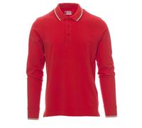 Polo Manica Lunga - Payper AVIAZIONE - Unisex Maglia Cotone 3 Bottoni Tricolore