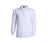 Polo Manica Lunga Uomo Slim Polo da Lavoro Golf T-shirt Casual Polo Fit Fit Camicie di Grandi Dimensioni Abbigliamento Sportswear Top Trendy Uomo, bianco, XL