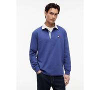 Polo modello rugby a maniche lunghe Blu XL Tinta unita