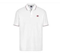 Polo Norway Uomo a Manica Corta, Colletto giricollo con righino in Contrasto, 100% Cotone