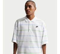 Polo oversize a righe Nike Club - Uomo - Bianco M