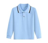Polo per bambini con finiture a contrasto, uniforme scolastica a maniche | Abbigliamento classico intelligente per bambini attivi | Per abbigliamento in odice abbigliamento quotidiano | Il