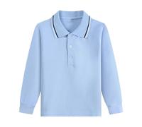 Polo per bambini con finiture a contrasto, uniforme scolastica a maniche | Abbigliamento classico intelligente per bambini attivi | Per abbigliamento in odice abbigliamento quotidiano | Il