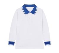 Polo per bambini con finiture a contrasto, uniforme scolastica a maniche | Abbigliamento classico intelligente per bambini attivi | Per abbigliamento in odice abbigliamento quotidiano | Il