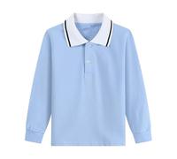 Polo per bambini con finiture a contrasto, uniforme scolastica a maniche | Abbigliamento classico intelligente per bambini attivi | Per abbigliamento in odice abbigliamento quotidiano | Il