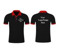 Polo Personalizzata Abbigliamento da Lavoro Personalizzato con Il Tuo Design Foto Logo Testo Uniforme Aziendale per Uomo e Donna T-Shirt Estiva A Maniche Corte Color5,L