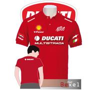 POLO PRINTED DUCATI MULTISTRADA MOTO GP SPORT TEAM ITALIA COTONE COL. BR