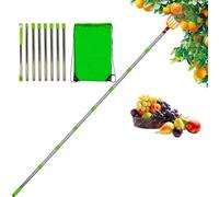 Polo Raccoglitore di Frutta con Cestino - da Giardino Estensibile, Bastone per Gli Strumenti di Raccolta | Telaio arrugginito in Acciaio Inossidabile, Raccolta di Raccolta di Alberi al Limone al