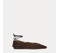 Polo Ralph Lauren Ballerine a punta in camoscio con lacci EU 38 Brown