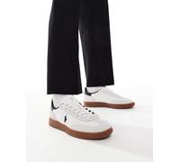 Polo Ralph Lauren - Bdford - Sneakers bianche con pannello nero sul retro, logo e suola in gomma 46