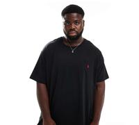 Polo Ralph Lauren Big & Tall - T-shirt nera con logo-Nero 2XL