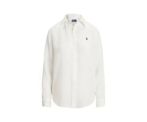 Polo Ralph Lauren, ,Blouses & Shirts ,Donna ,Bianco ,M Camicia di lino dal taglio dritto