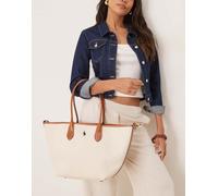 Polo Ralph Lauren Bellport Borsa shopper avorio, cotone, donna