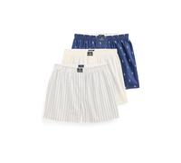 POLO RALPH LAUREN Boxer 3 Pz. white blue stripe l navy bianco | M