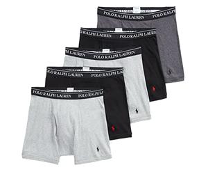 Polo Ralph Lauren - Boxer da Uomo in Cotone, vestibilità Classica, Confezione da 5, Medium