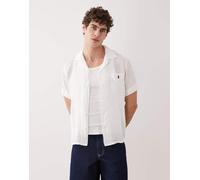 Polo Ralph Lauren - Chemise safari Classic Fit en lin Bianco - Abbigliamento L Bianco