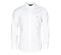 Polo Ralph Lauren Camicia a maniche lunghe CHEMISE AJUSTEE EN OXFORD COL BOUTONNE LOGO PONY PLAYER MULTICO in Bianco EU XXL