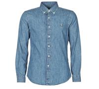 Polo Ralph Lauren Camicia a maniche lunghe CHEMISE CINTREE SLIM FIT EN JEAN DENIM BOUTONNE LOGO PONY PLAYER in Blu EU S