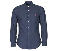 Polo Ralph Lauren Camicia a maniche lunghe CHEMISE CINTREE SLIM FIT EN OXFORD LEGER TYPE CHINO COL BOUTONNE in Marine EU XXL
