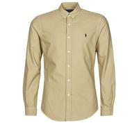 Polo Ralph Lauren Camicia a maniche lunghe CHEMISE CINTREE SLIM FIT EN OXFORD LEGER TYPE CHINO COL BOUTONNE in Beige EU XS