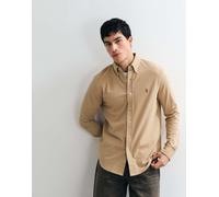 Polo Ralph Lauren camicia beige a maniche lunghe con bottoni-Verde L