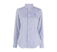 Polo Ralph Lauren Camicia in cotone a righe IT 42 Bianco/Blu Royal autunn