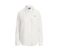 Polo Ralph Lauren - Camicia in Lino Bianco con Pony Ricamato - - Blouses & Shirts - Donna - Bianco - L