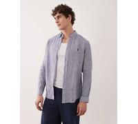 POLO RALPH LAUREN Camicia di lino Custom Fit blu | M