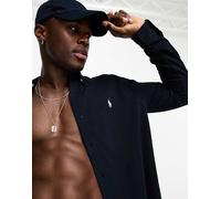 Polo Ralph Lauren - Camicia in piqué nera con logo a icona-blu navy S