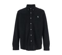 Camicia ultraleggera in cotone piqué Nero M Tinta unita