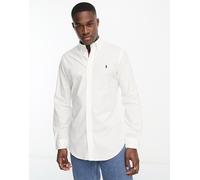 Polo Ralph Lauren - Camicia slim elasticizzata in popeline bianca-Bianco XS