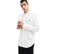 Polo Ralph Lauren - Camicia sportiva in jersey bianco con colletto e logo XL