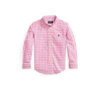 Polo Ralph Lauren Camicia vichy in popeline di cotone 1.5 YRS Rosa Resort/Bianco