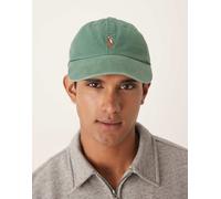 Polo Ralph Lauren - Cappellino con visiera e logo multiplo in twill elasticizzato color verde scuro One Size