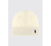 POLO RALPH LAUREN Cappello beanie in lana e cashmere con logo ricamato OS Panna