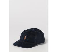 POLO RALPH LAUREN Cappello da baseball in velluto a coste con logo Pony OS Blue