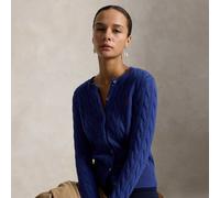 Polo Ralph Lauren Cardigan a girocollo in cotone a trecce L Blue