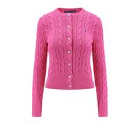 Polo Ralph Lauren - Cardigan in Cotone con Logo Ricamato e Bottoni - - Knitwear - Donna - Rosa - L
