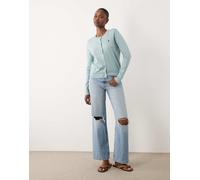 Polo Ralph Lauren cardigan in maglia fine con logo icon, verde chiaro L
