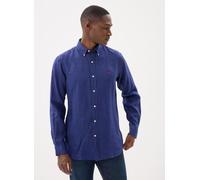 Polo Ralph Lauren - Chemise en lin Custom Fit Blu - Abbigliamento L Blu