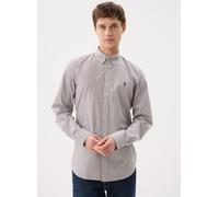 Polo Ralph Lauren - Chemise rayée Slim Fit popeline stretch Marrone - Abbigliamento M Marrone