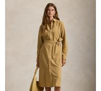 Polo Ralph Lauren Chemisier in cotone e lino con cintura 48 Tan