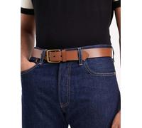 Polo Ralph Lauren - Cintura in pelle color cuoio con logo-Marrone W38