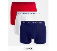 Polo Ralph Lauren - Classic - Confezione da 3 boxer aderenti blu navy, rossi e bianchi S