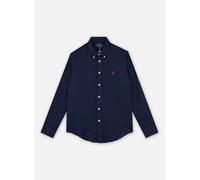 Camicia a maniche lunghe in lino Blu M Tinta unita