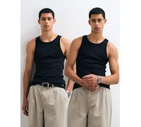 Polo Ralph Lauren confezione da 2 canotte nere-Nero S