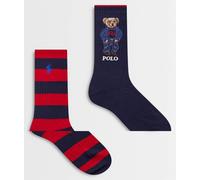 Confezione da 2 paia di calzini sportivi Polo Bear Blu 39/45 A righe